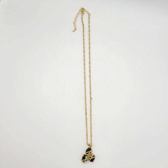 Charter Club necklace, Black stones, and goldtone hardware and chain - Picture 4 of 6